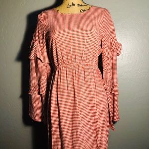 NWT Sweet Pot Junior Dress (S) Ruffle Long Sleeves